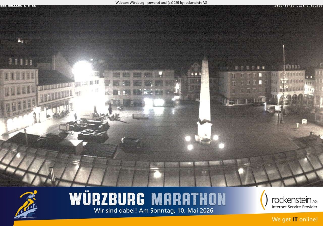 Archived image Webcam Wuerzburg marketplace