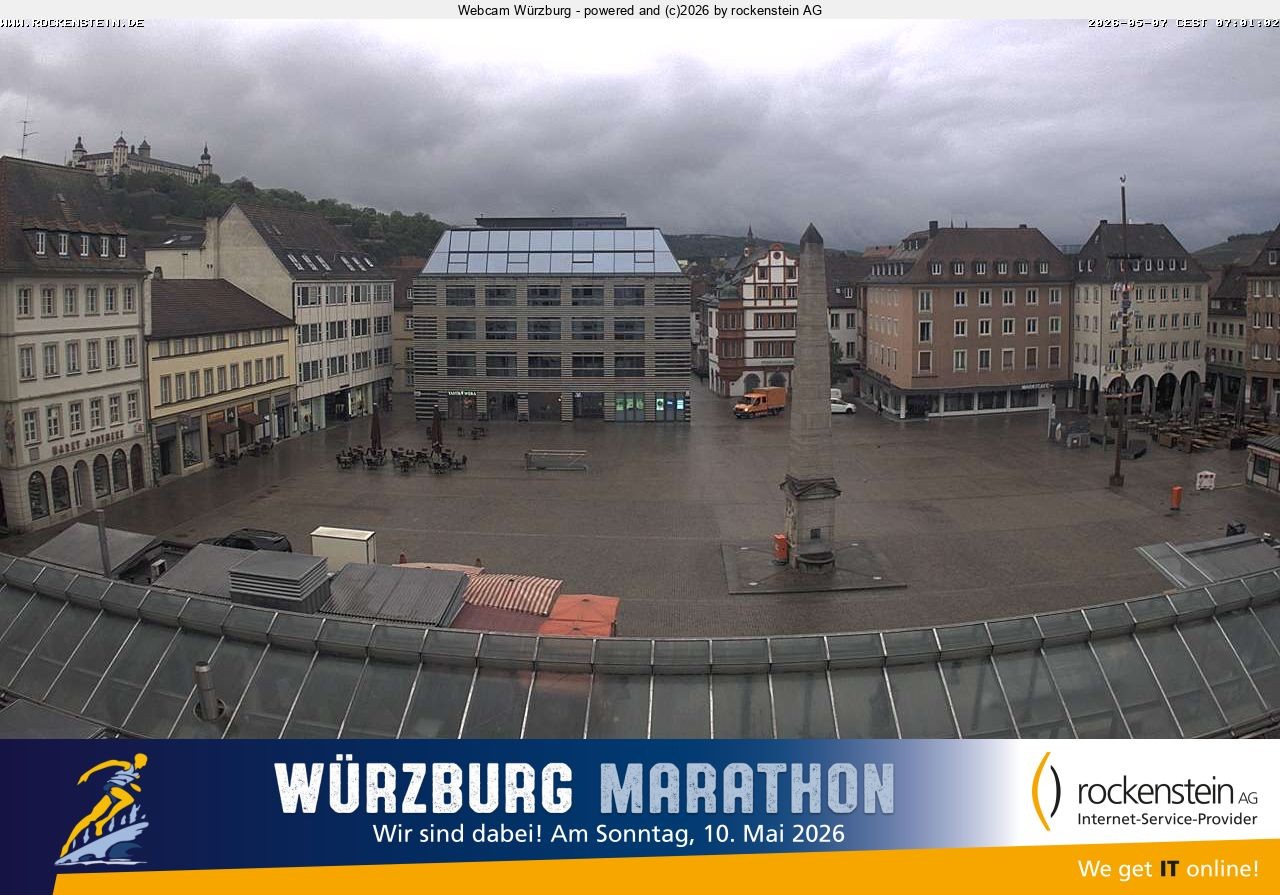 Archiv Foto Webcam Marktplatz Würzburg