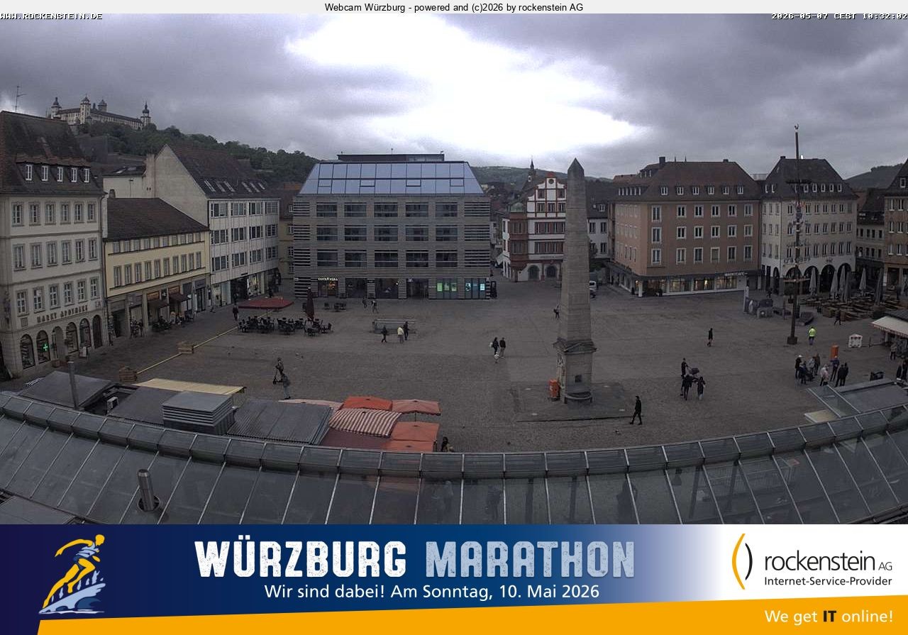 Archiv Foto Webcam Marktplatz Würzburg