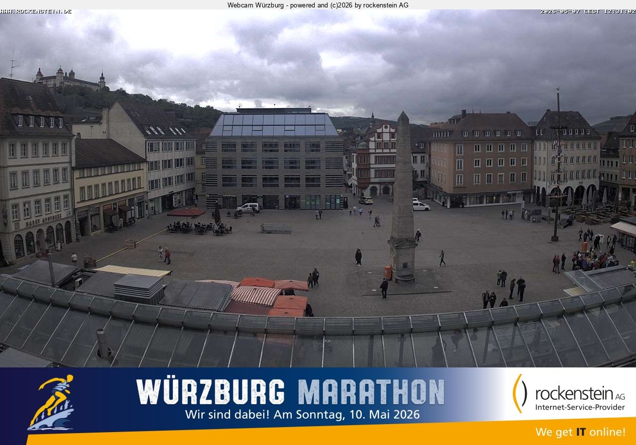 Archiv Foto Webcam Marktplatz Würzburg