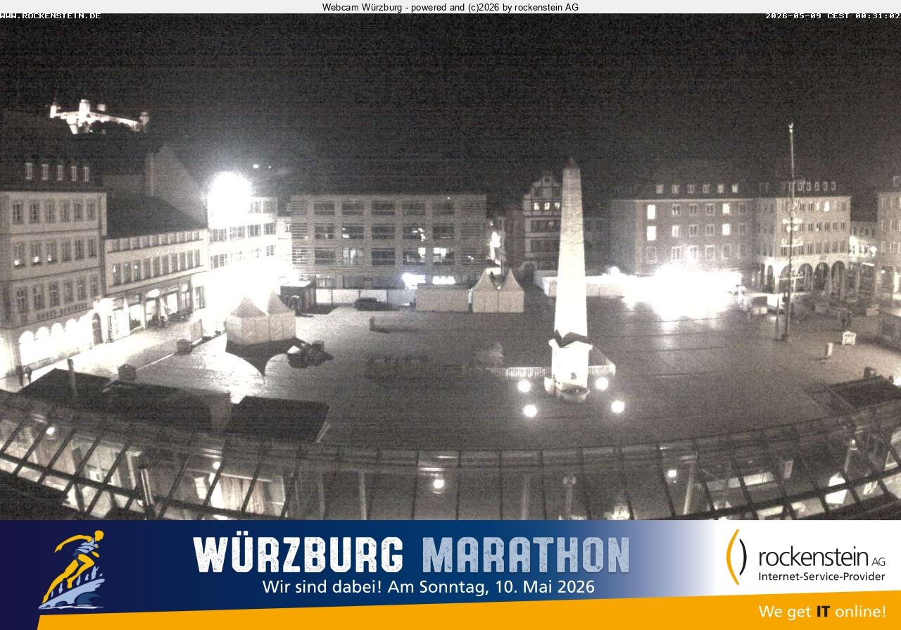 Archived image Webcam Wuerzburg marketplace