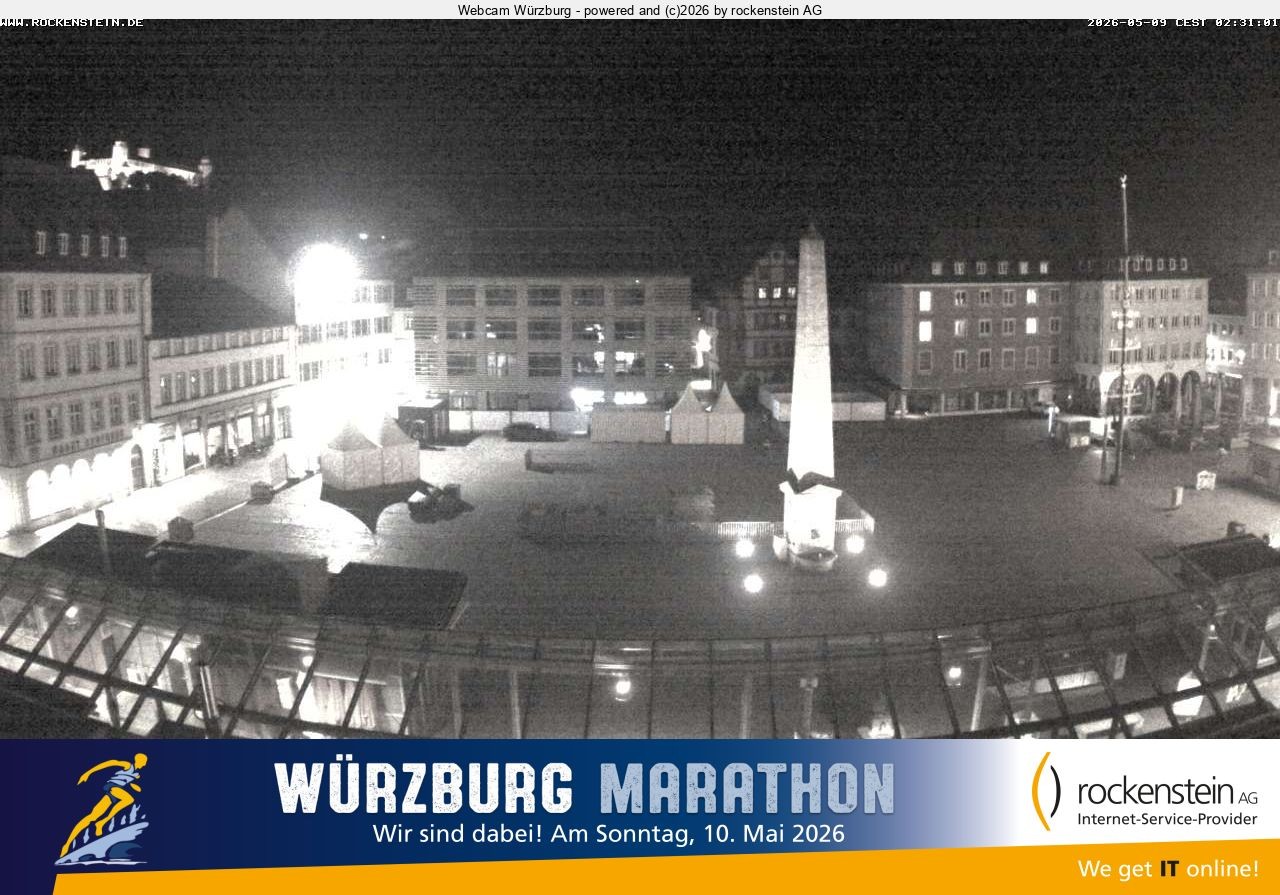 Archived image Webcam Wuerzburg marketplace