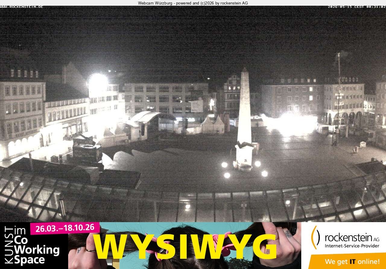 Archived image Webcam Wuerzburg marketplace