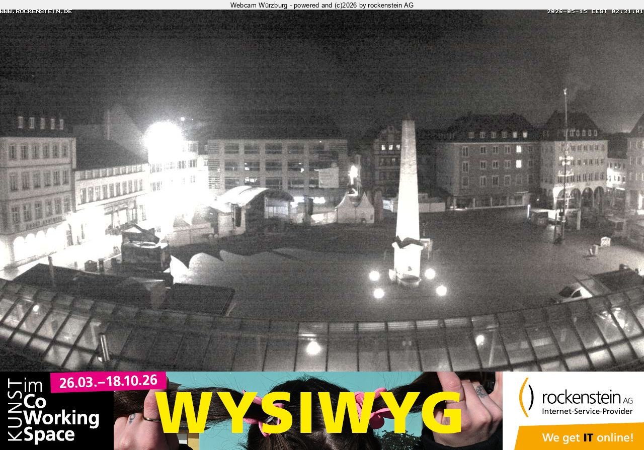 Archived image Webcam Wuerzburg marketplace