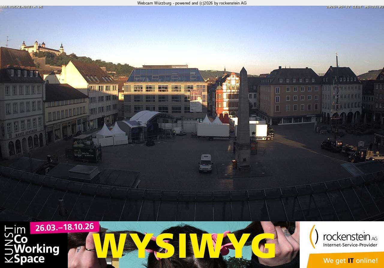 Archiv Foto Webcam Marktplatz Würzburg