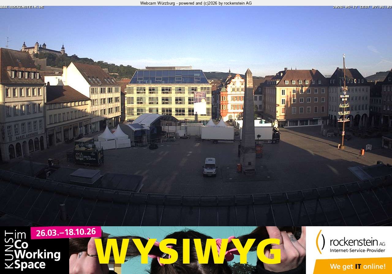 Archiv Foto Webcam Marktplatz Würzburg