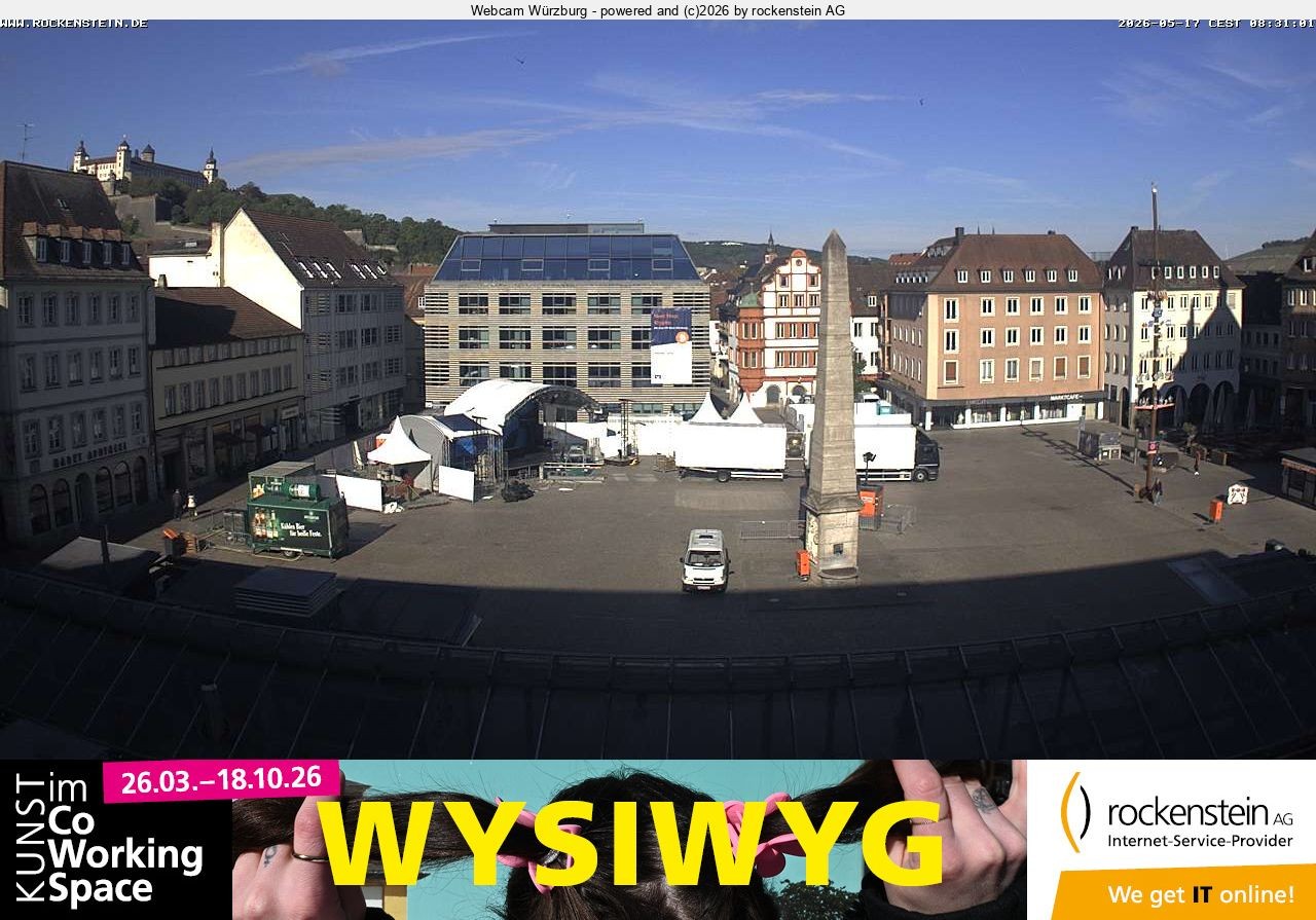 Archiv Foto Webcam Marktplatz Würzburg