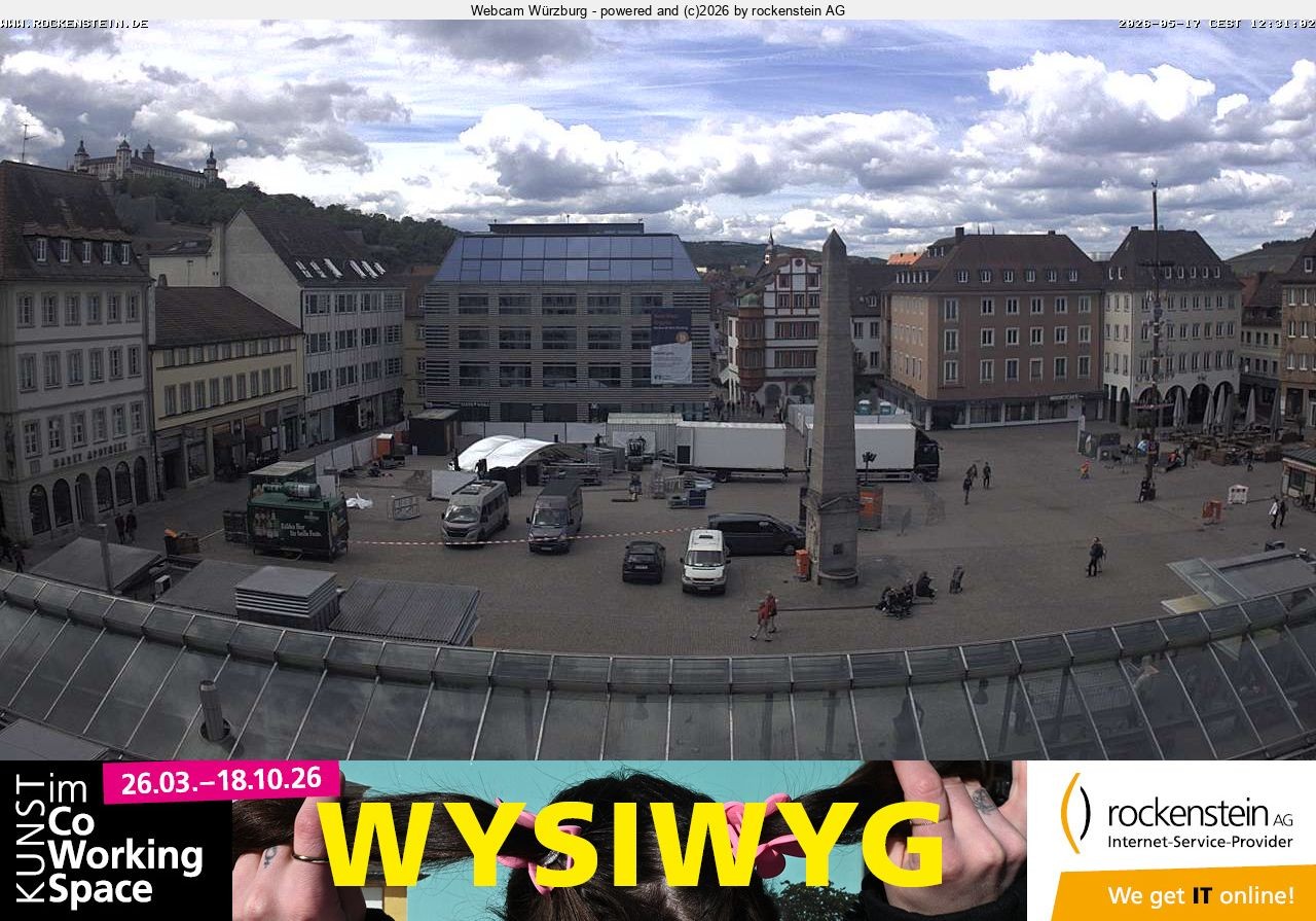 Archiv Foto Webcam Marktplatz Würzburg