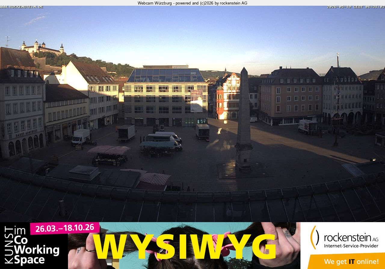 Archiv Foto Webcam Marktplatz Würzburg