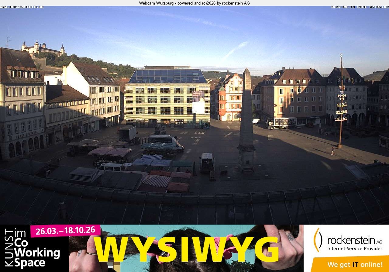 Archiv Foto Webcam Marktplatz Würzburg