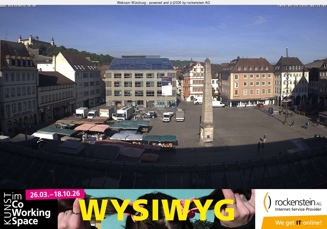 Archiv Foto Webcam Marktplatz Würzburg