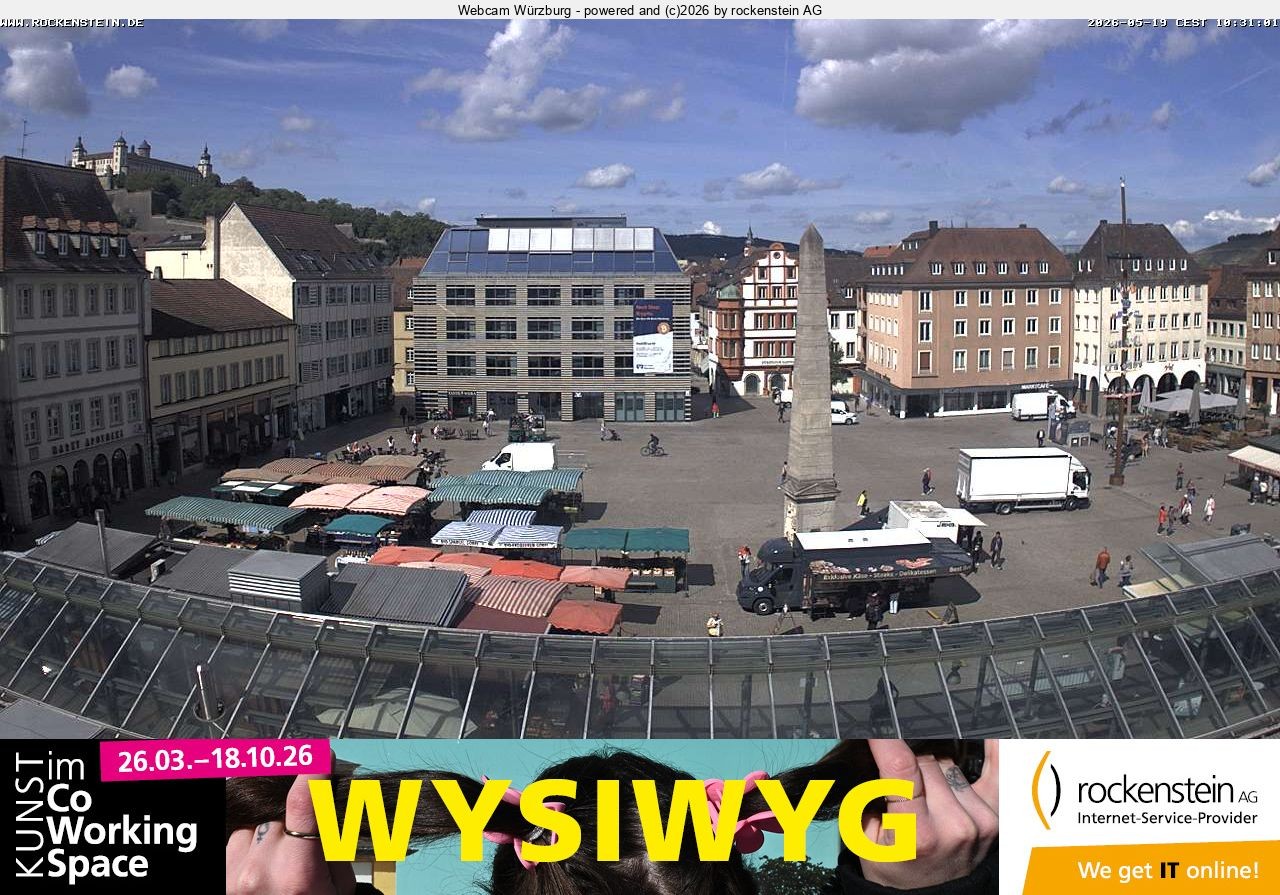 Archiv Foto Webcam Marktplatz Würzburg