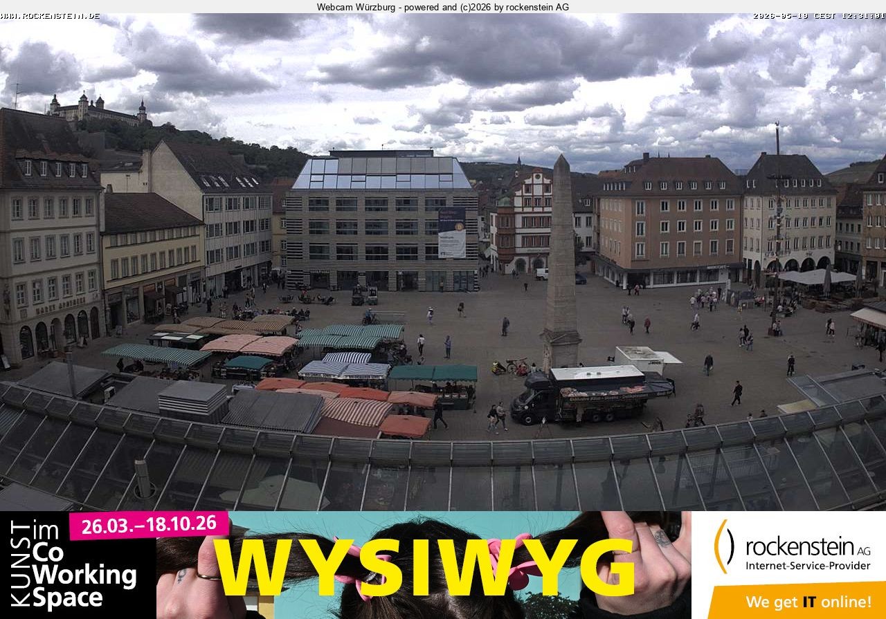 Archiv Foto Webcam Marktplatz Würzburg