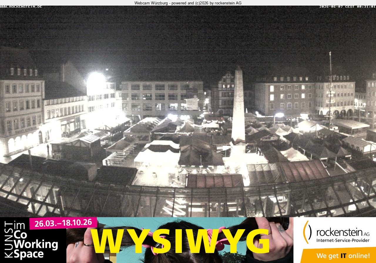 Archived image Webcam Wuerzburg marketplace