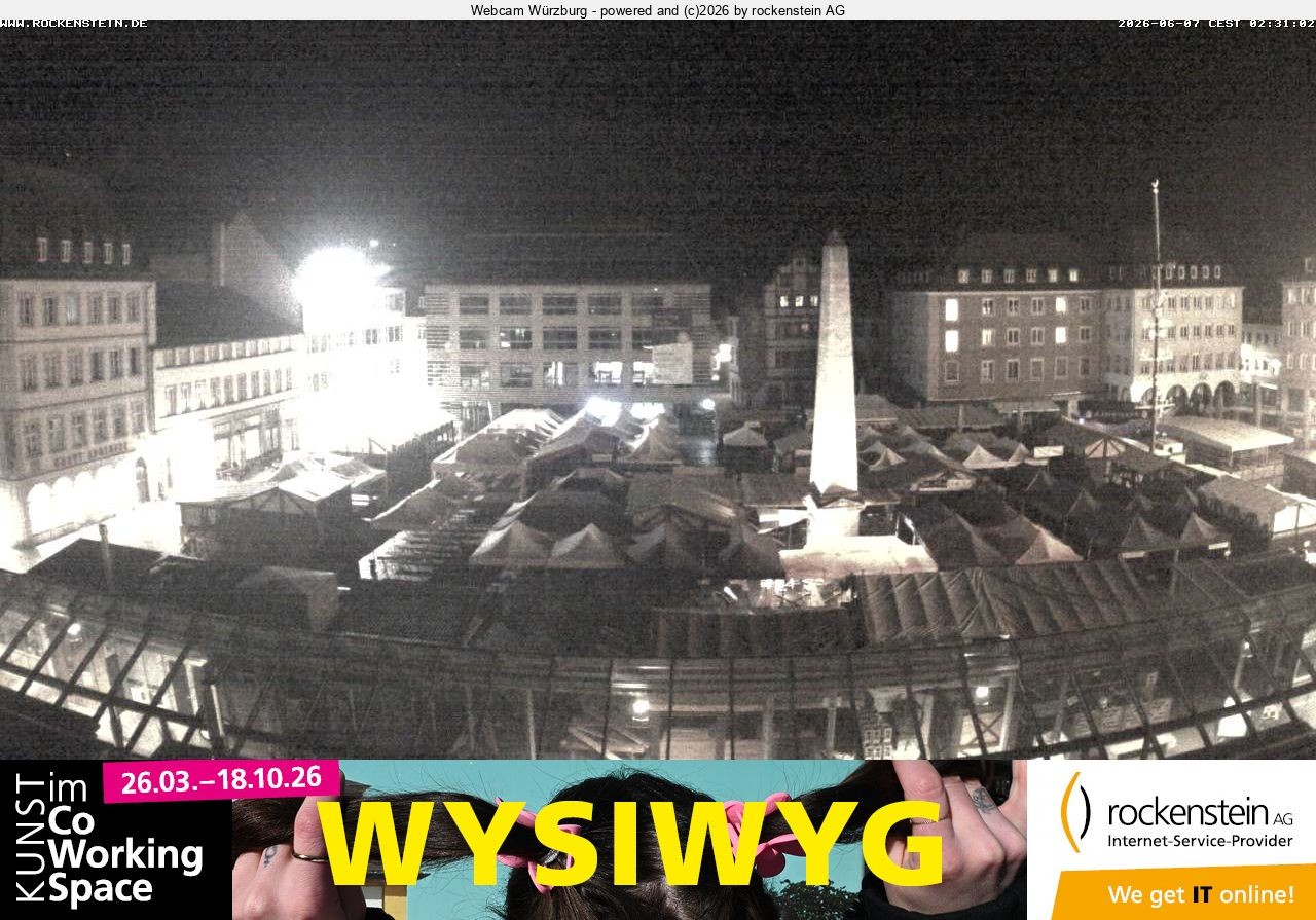 Archived image Webcam Wuerzburg marketplace