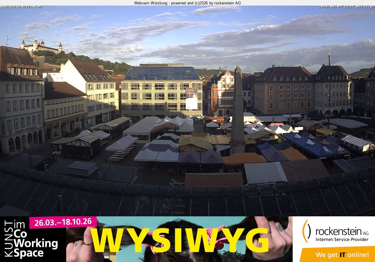 Archiv Foto Webcam Marktplatz Würzburg