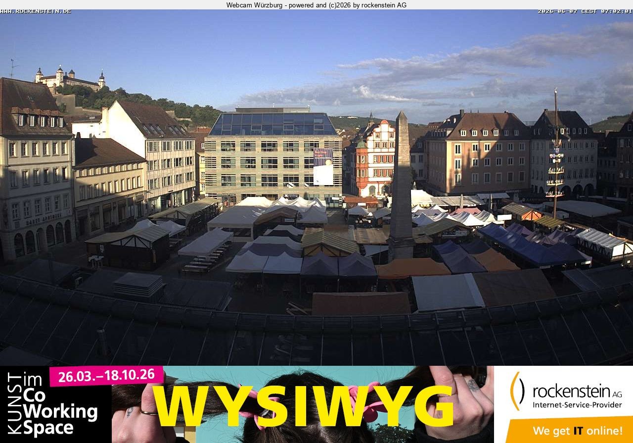 Archiv Foto Webcam Marktplatz Würzburg