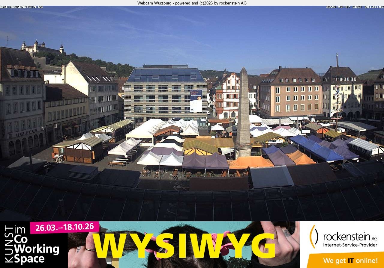 Archiv Foto Webcam Marktplatz Würzburg