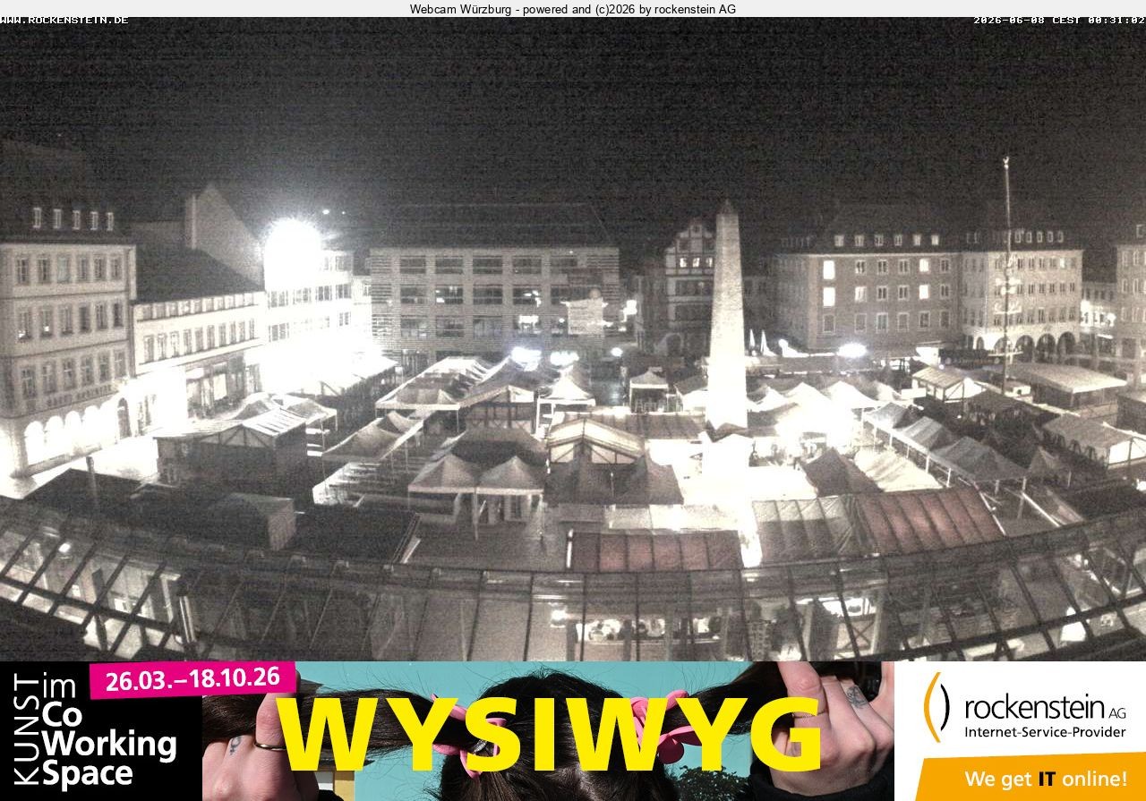 Archiv Foto Webcam Marktplatz Würzburg