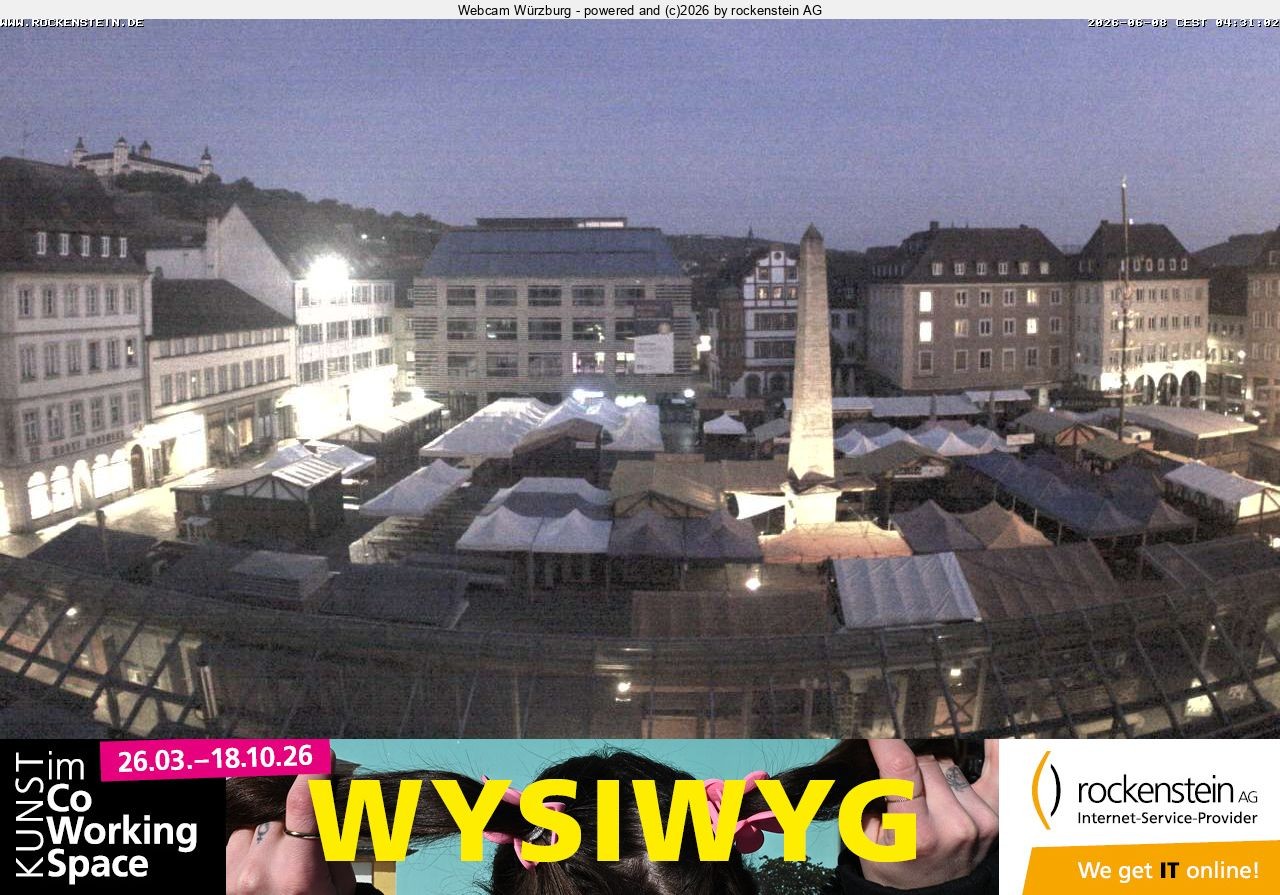 Archiv Foto Webcam Marktplatz Würzburg