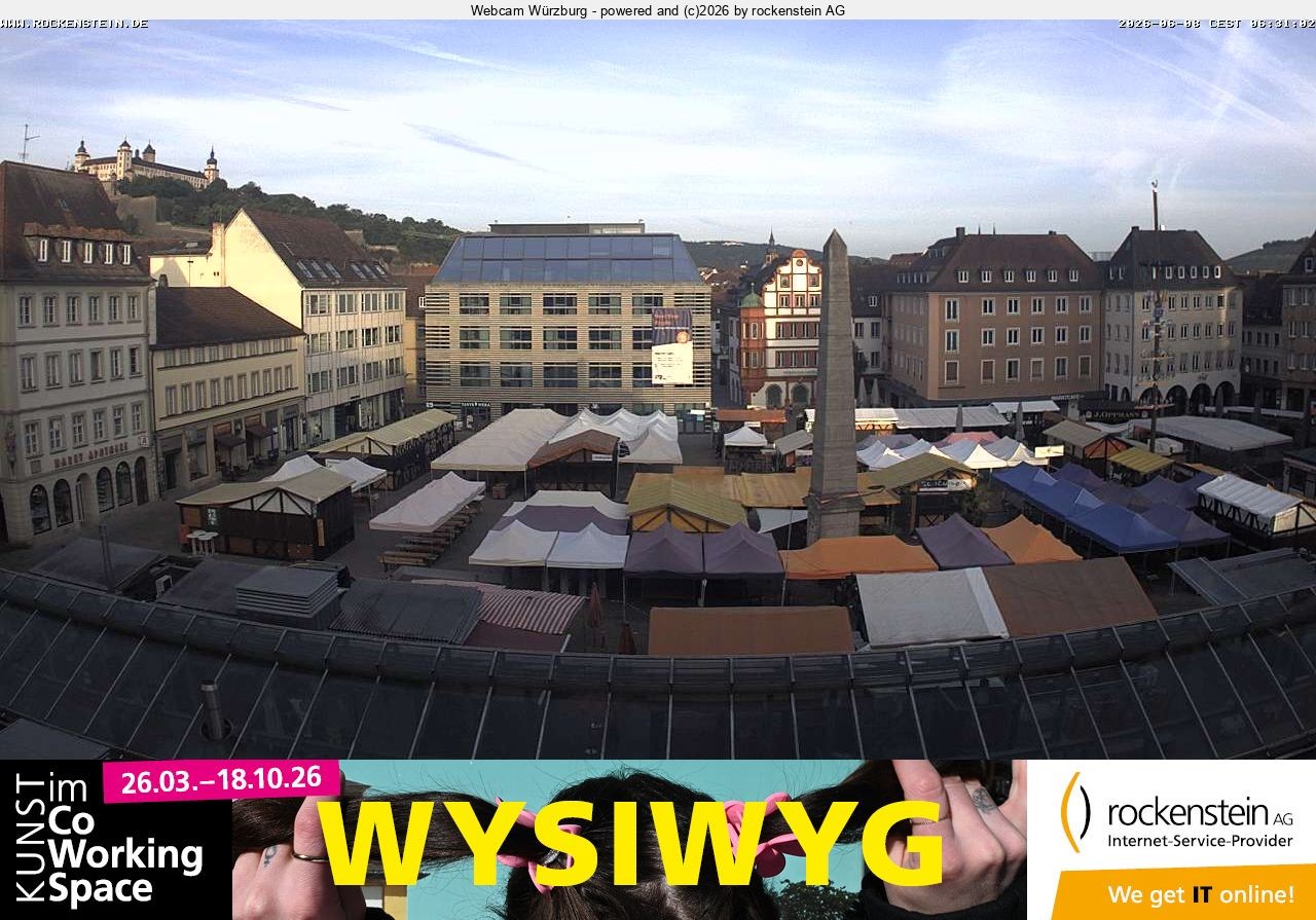 Archiv Foto Webcam Marktplatz Würzburg