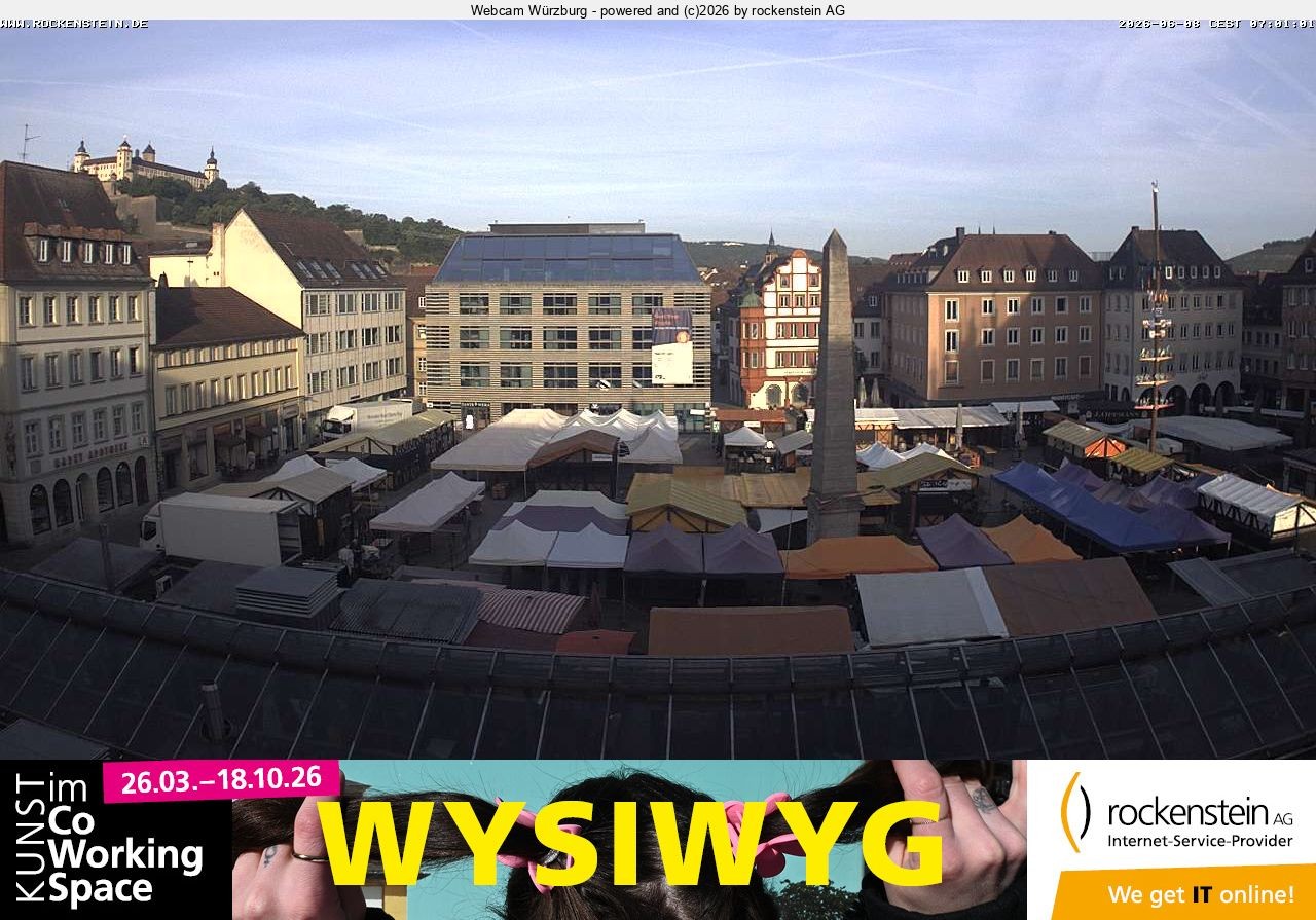 Archiv Foto Webcam Marktplatz Würzburg