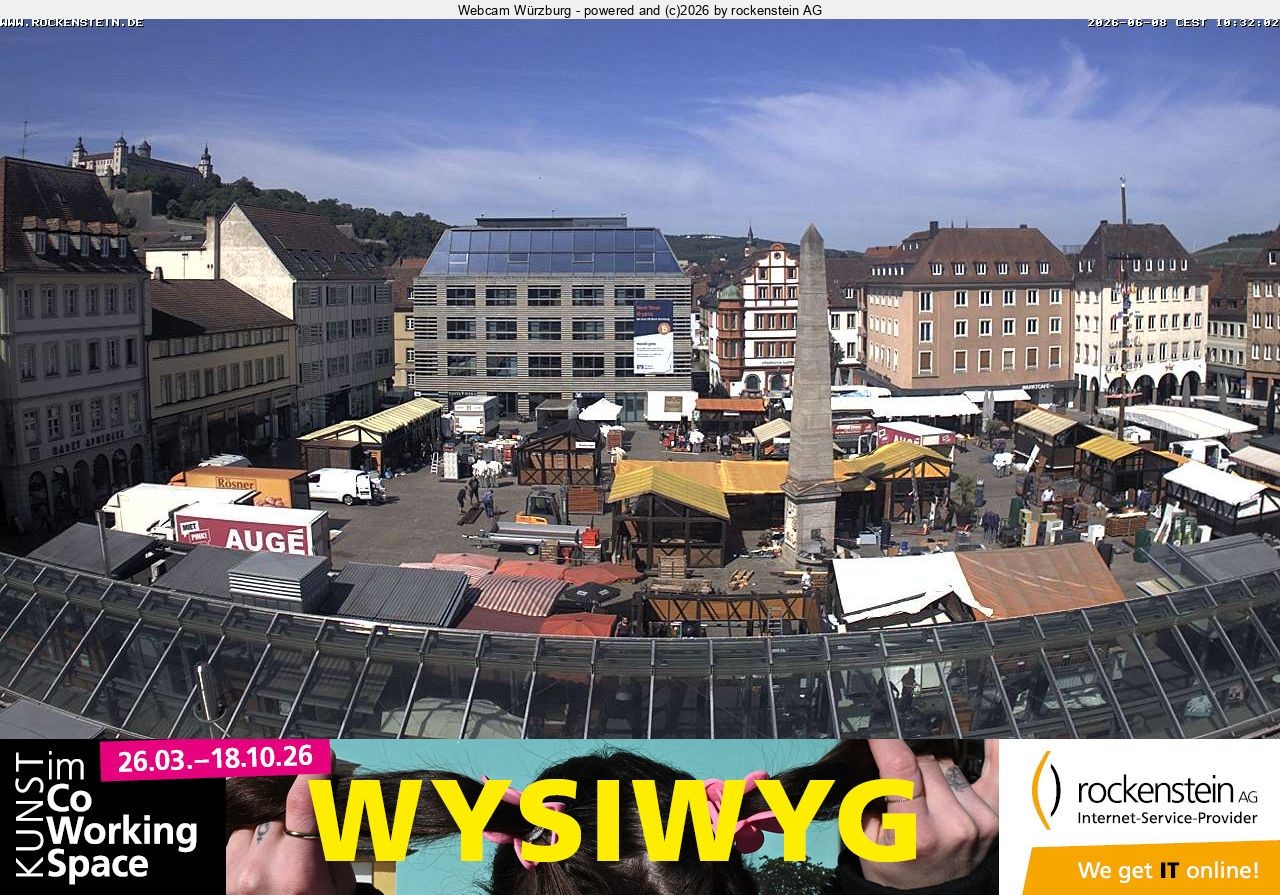 Archiv Foto Webcam Marktplatz Würzburg