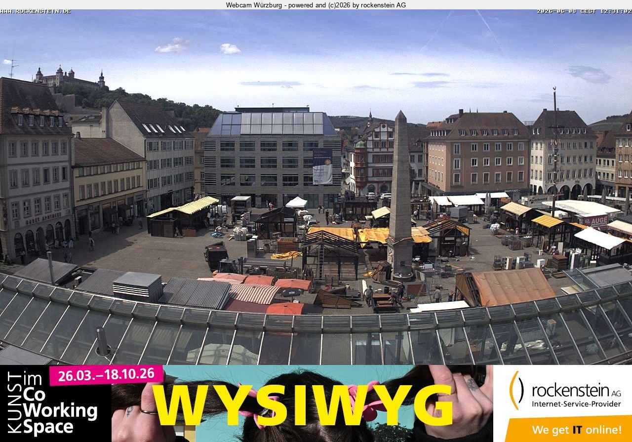 Archiv Foto Webcam Marktplatz Würzburg