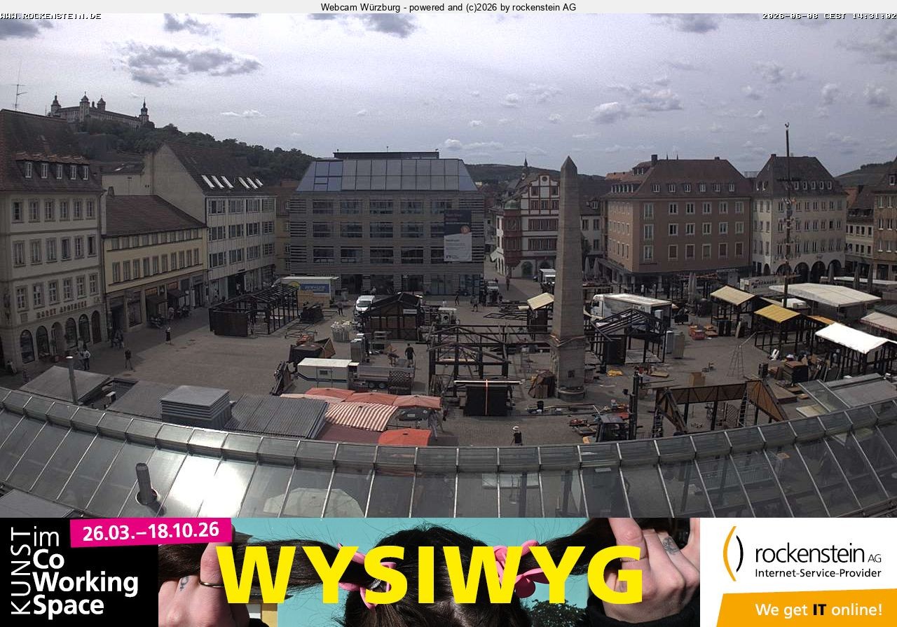Archiv Foto Webcam Marktplatz Würzburg