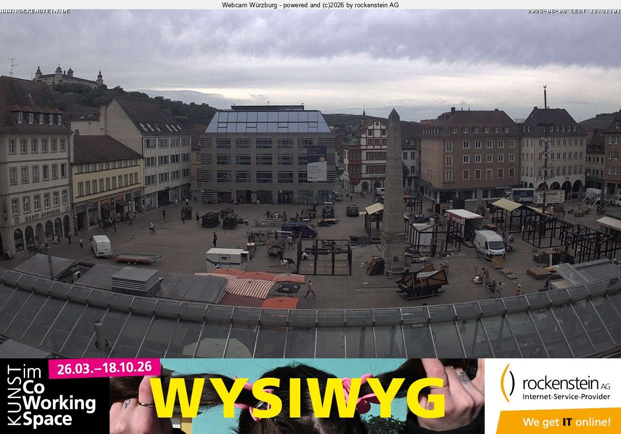 Archiv Foto Webcam Marktplatz Würzburg