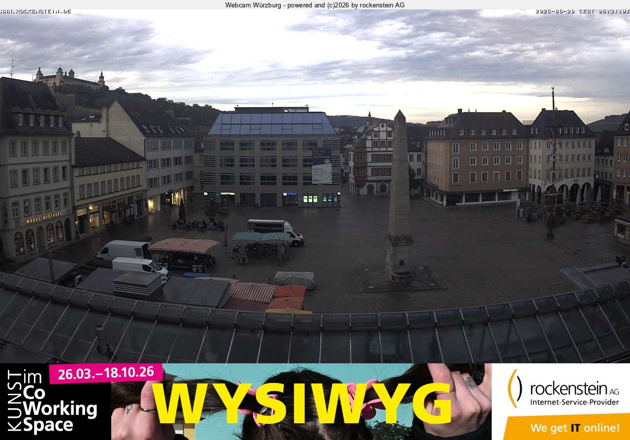 Archiv Foto Webcam Marktplatz Würzburg
