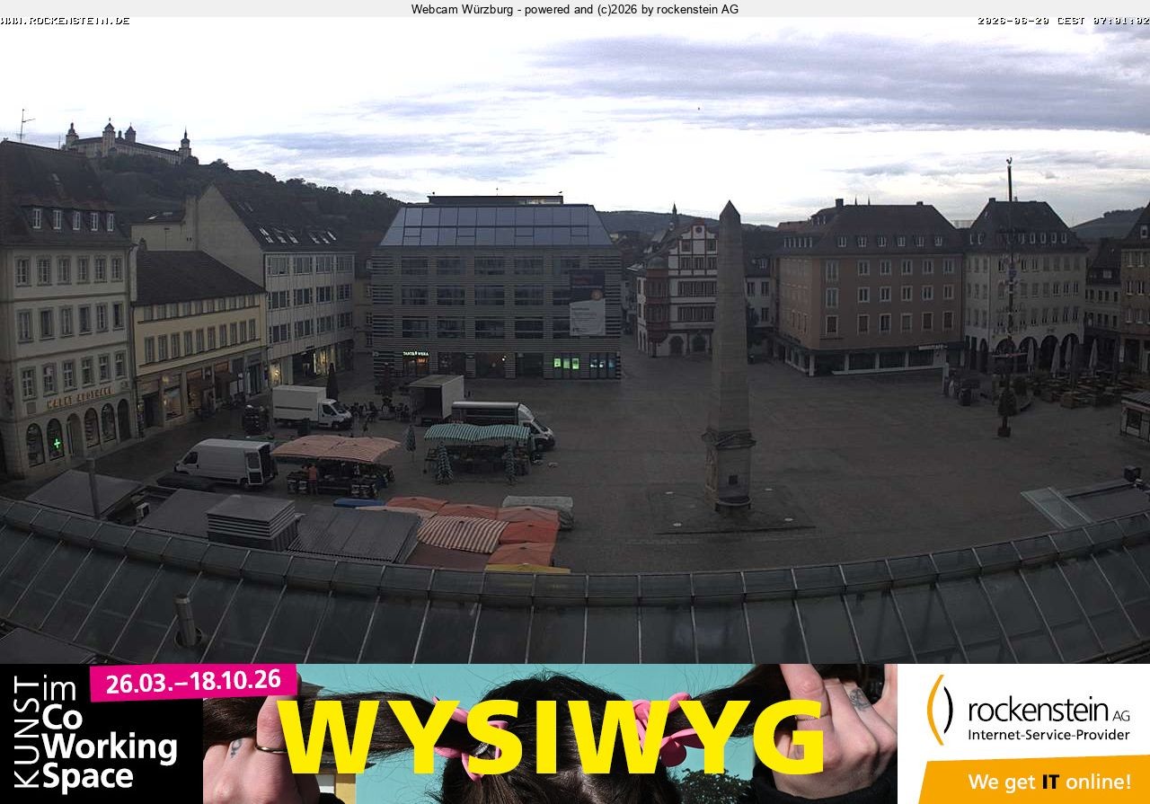 Archiv Foto Webcam Marktplatz Würzburg
