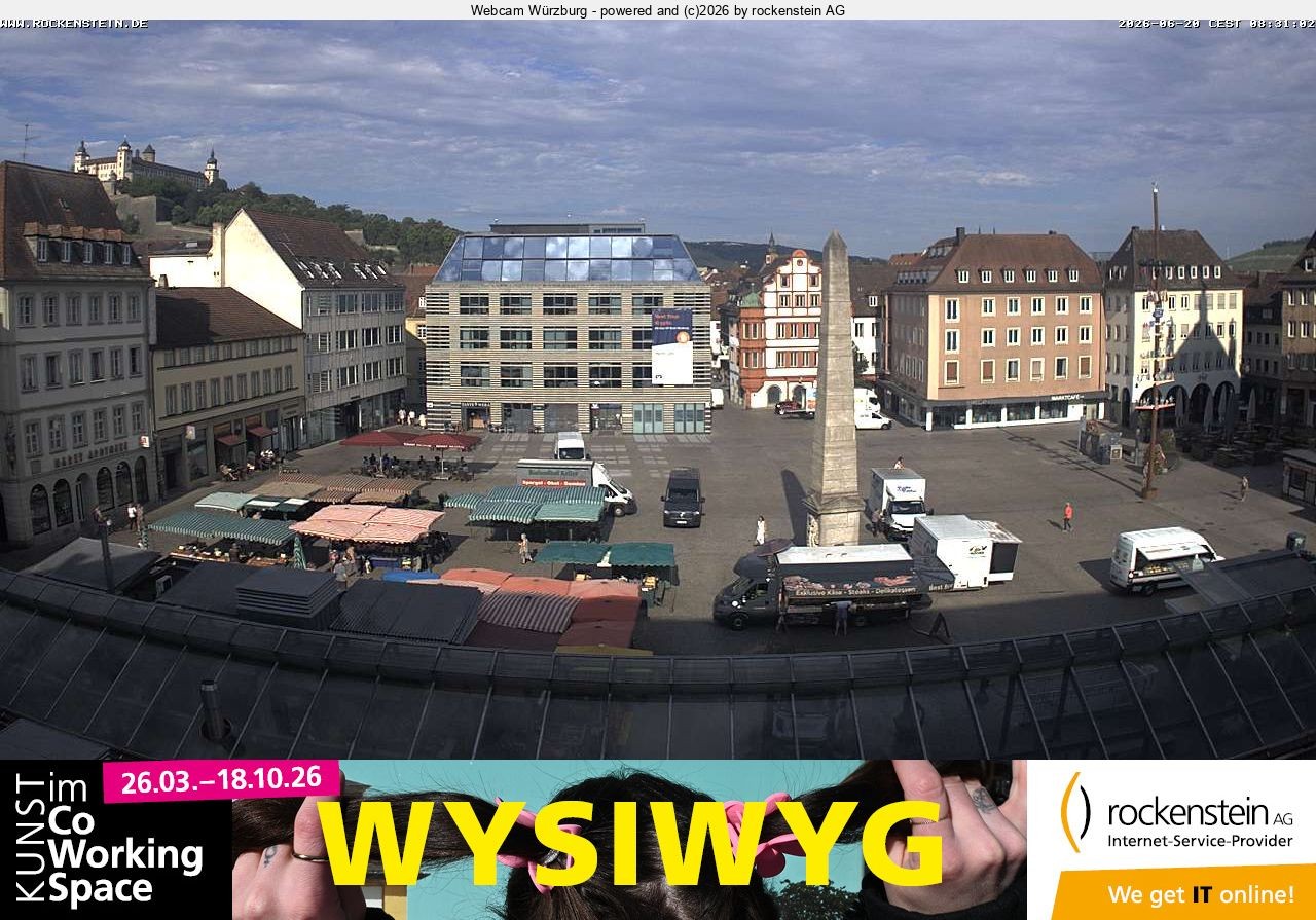 Archiv Foto Webcam Marktplatz Würzburg