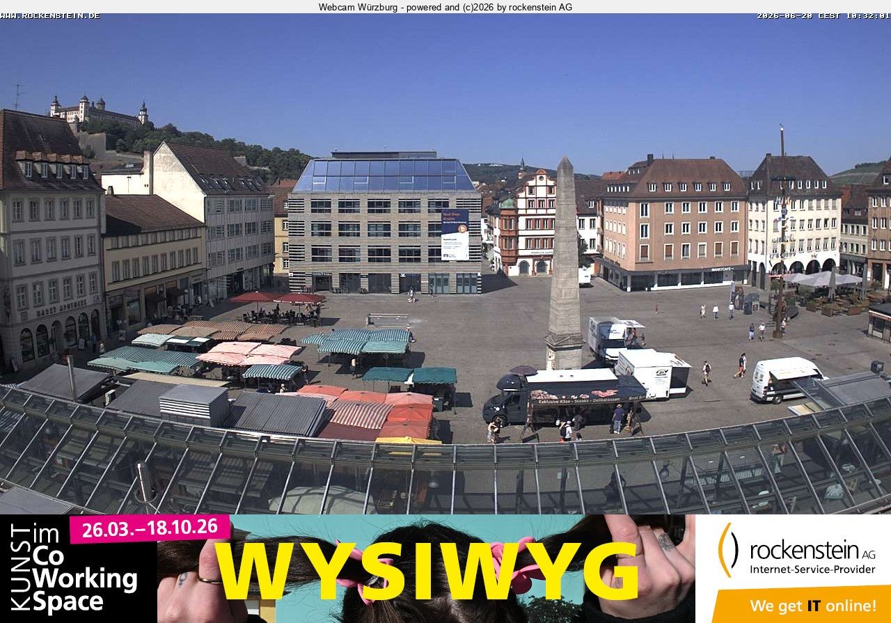Archiv Foto Webcam Marktplatz Würzburg