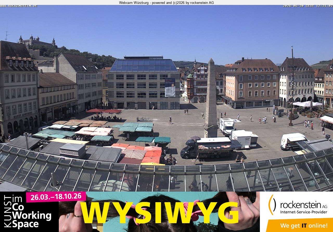 Archiv Foto Webcam Marktplatz Würzburg