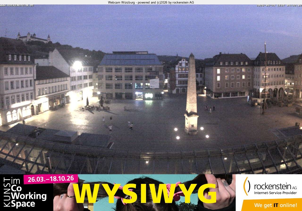Archiv Foto Webcam Marktplatz Würzburg