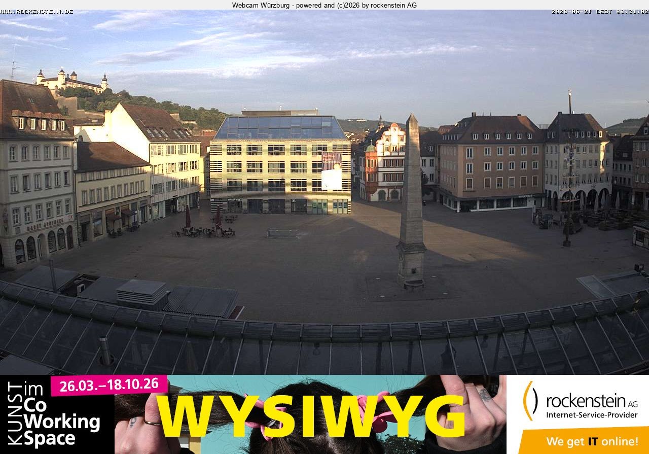 Archiv Foto Webcam Marktplatz Würzburg