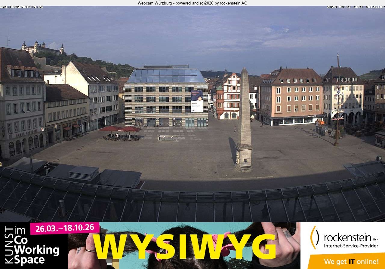 Archiv Foto Webcam Marktplatz Würzburg