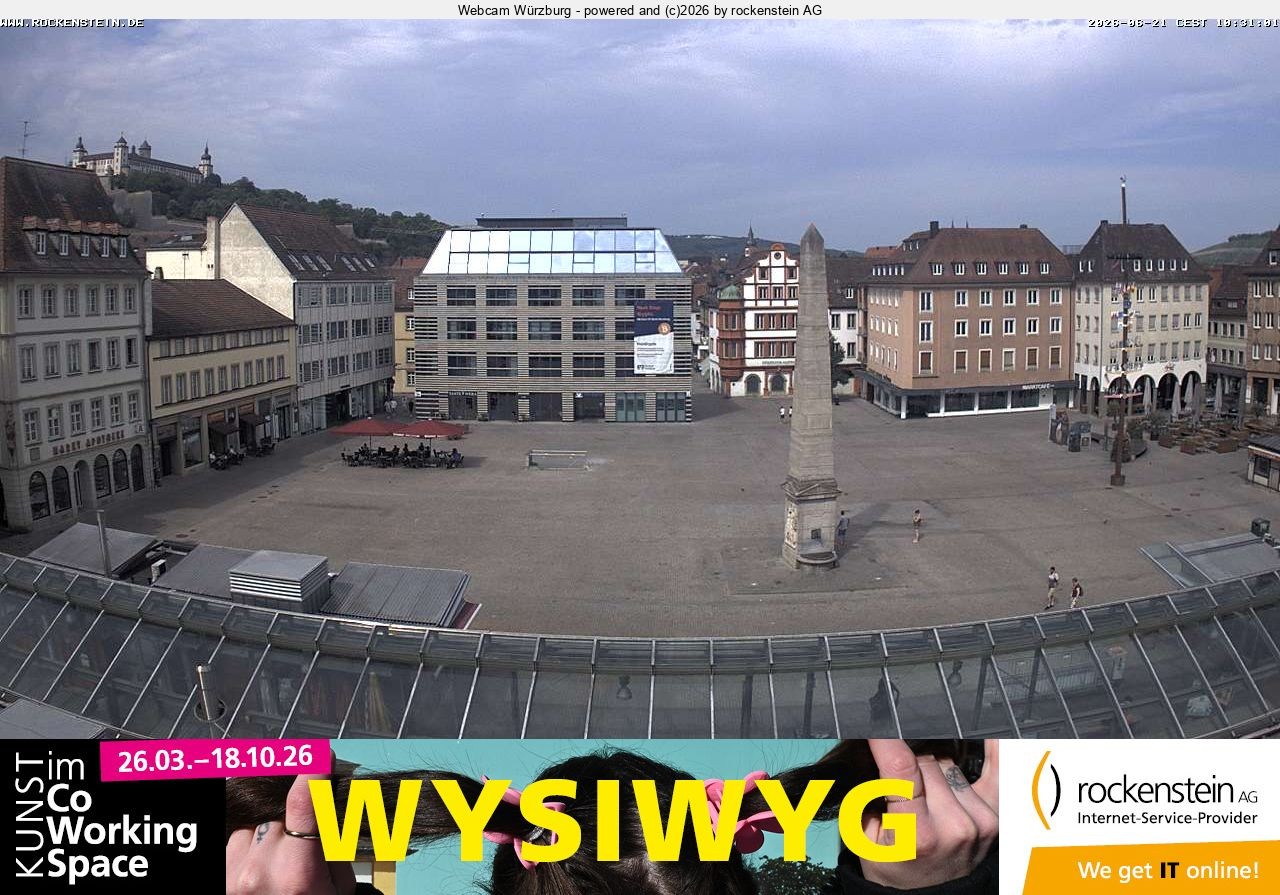 Archiv Foto Webcam Marktplatz Würzburg