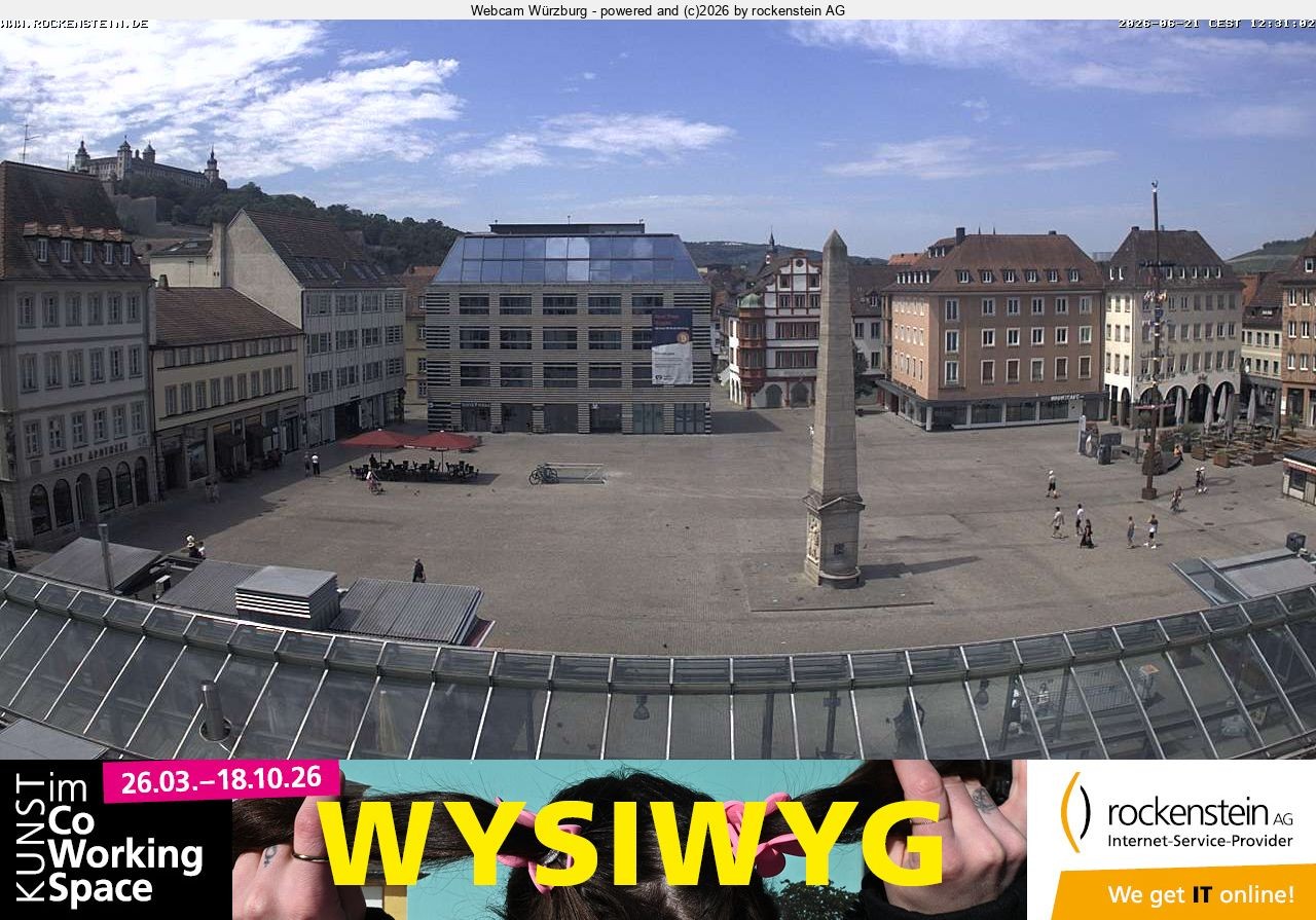Archiv Foto Webcam Marktplatz Würzburg