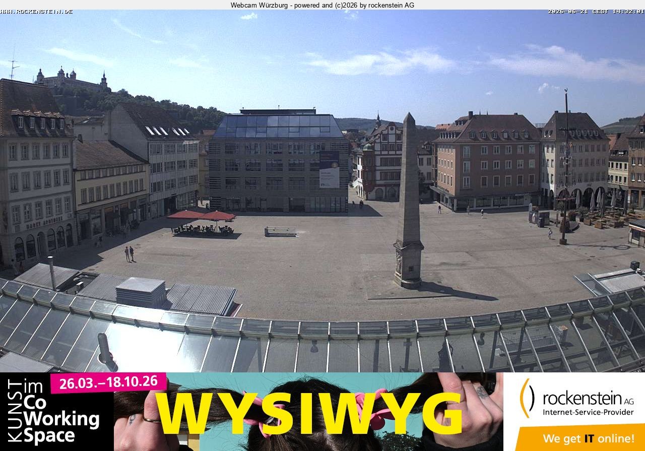 Archiv Foto Webcam Marktplatz Würzburg