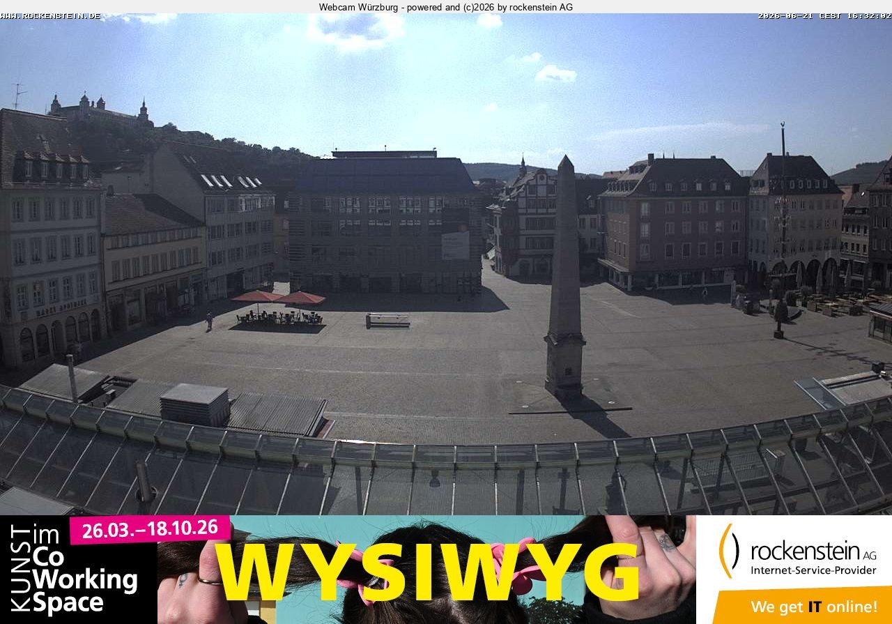 Archiv Foto Webcam Marktplatz Würzburg