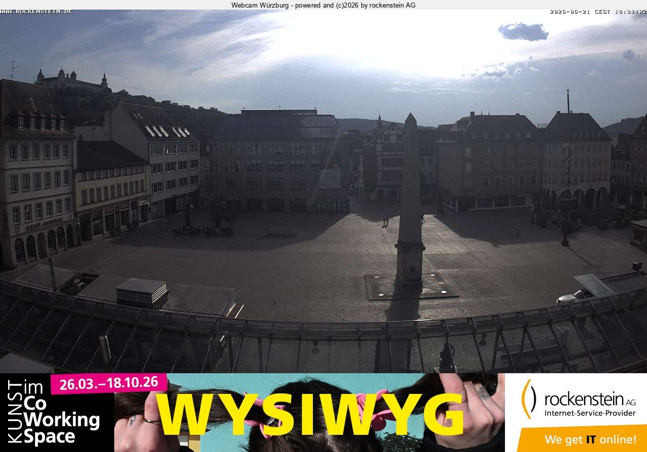 Archiv Foto Webcam Marktplatz Würzburg