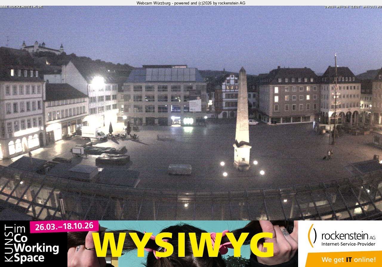 Archiv Foto Webcam Marktplatz Würzburg