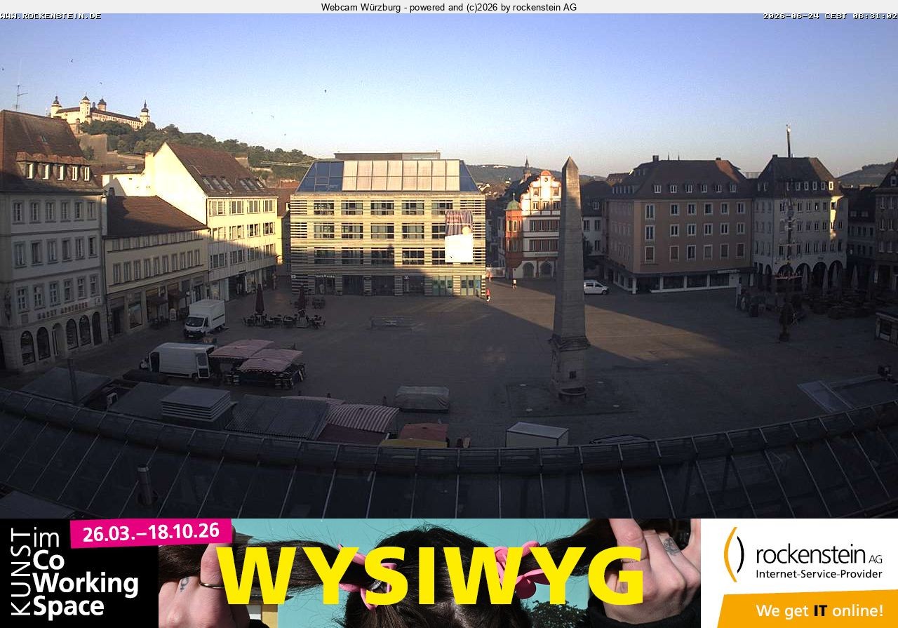 Archiv Foto Webcam Marktplatz Würzburg