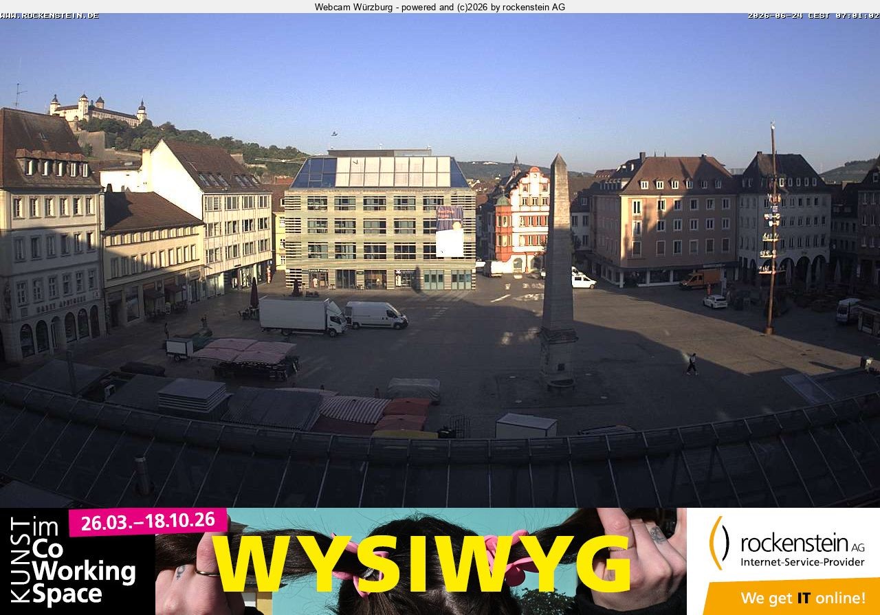 Archiv Foto Webcam Marktplatz Würzburg