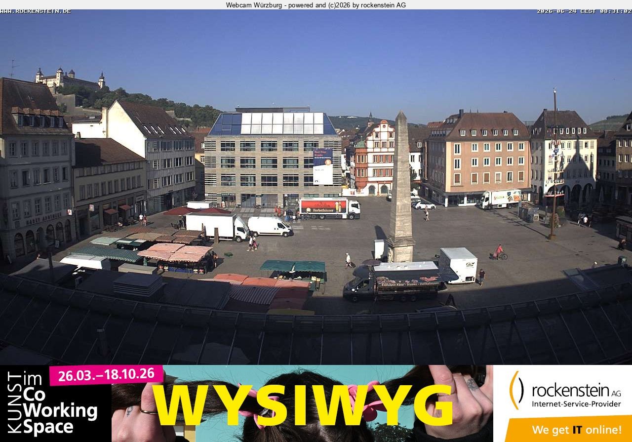 Archiv Foto Webcam Marktplatz Würzburg