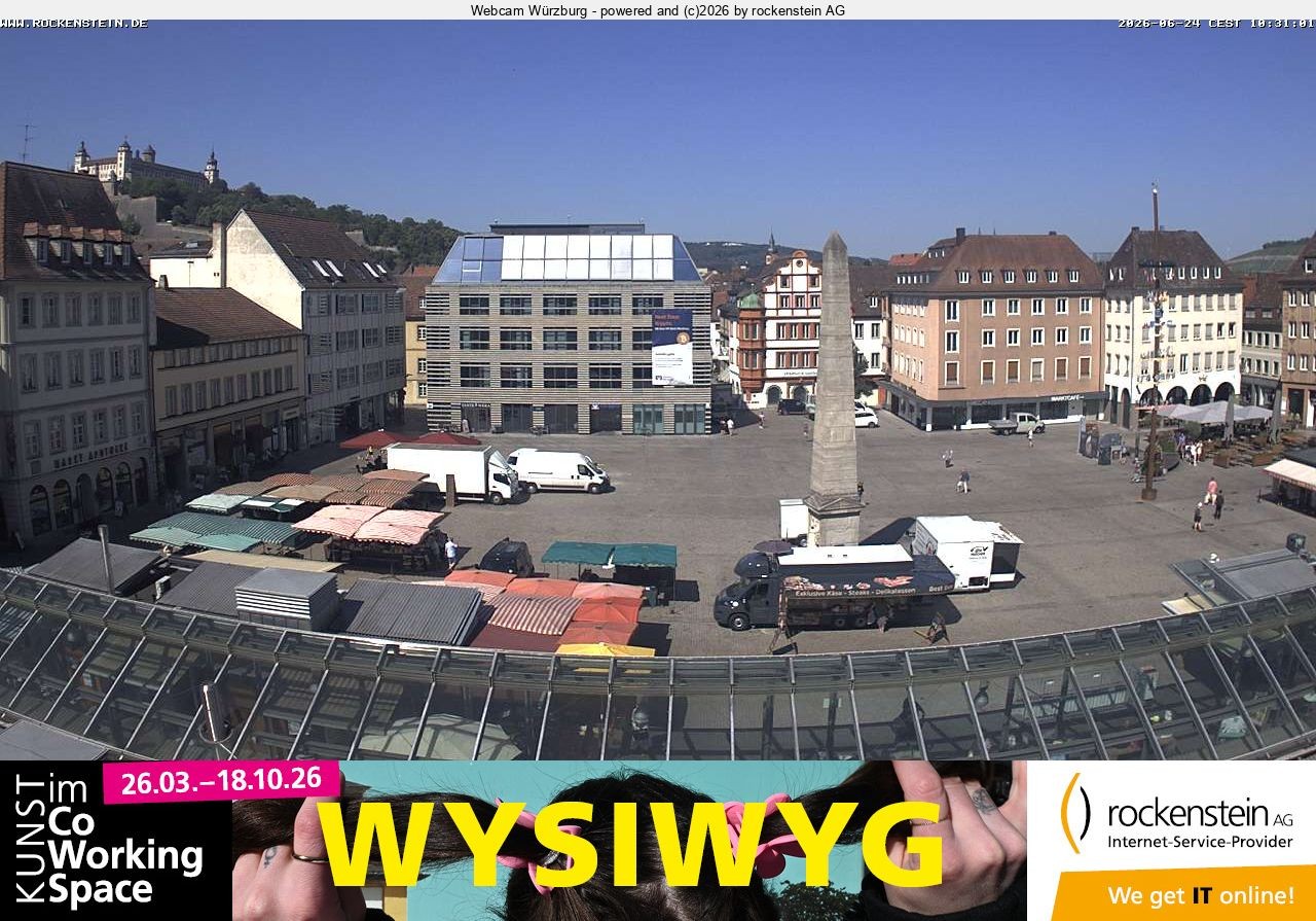 Archiv Foto Webcam Marktplatz Würzburg