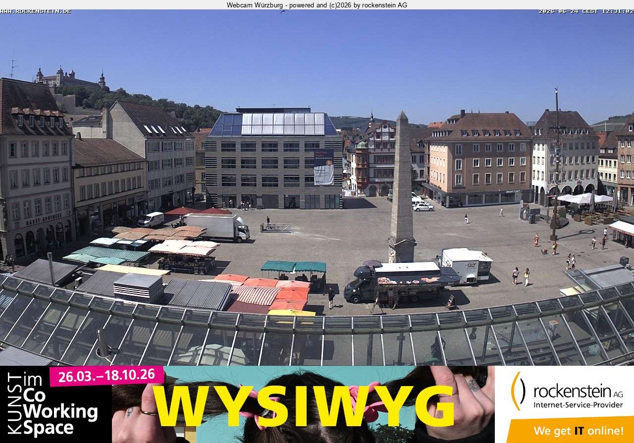 Archiv Foto Webcam Marktplatz Würzburg