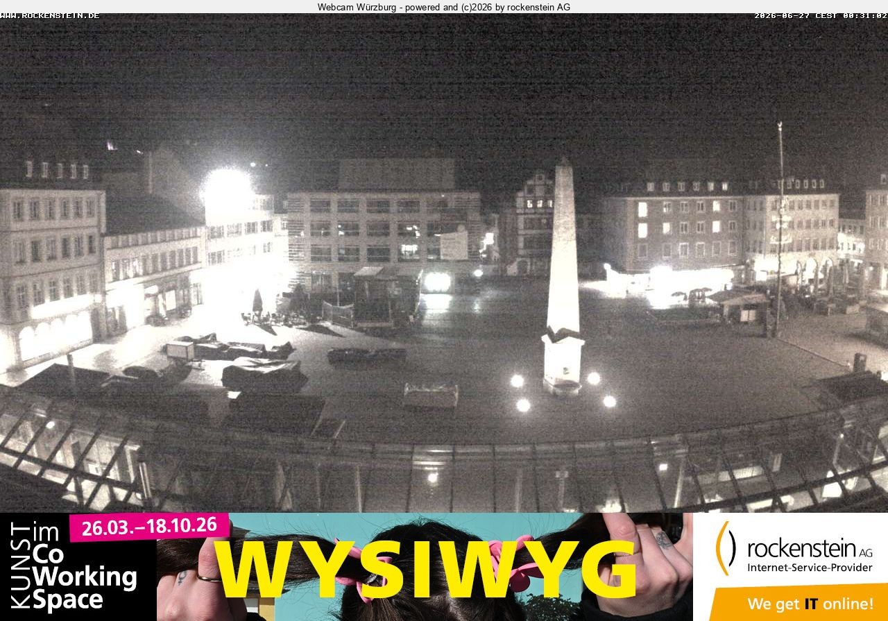 Archived image Webcam Wuerzburg marketplace